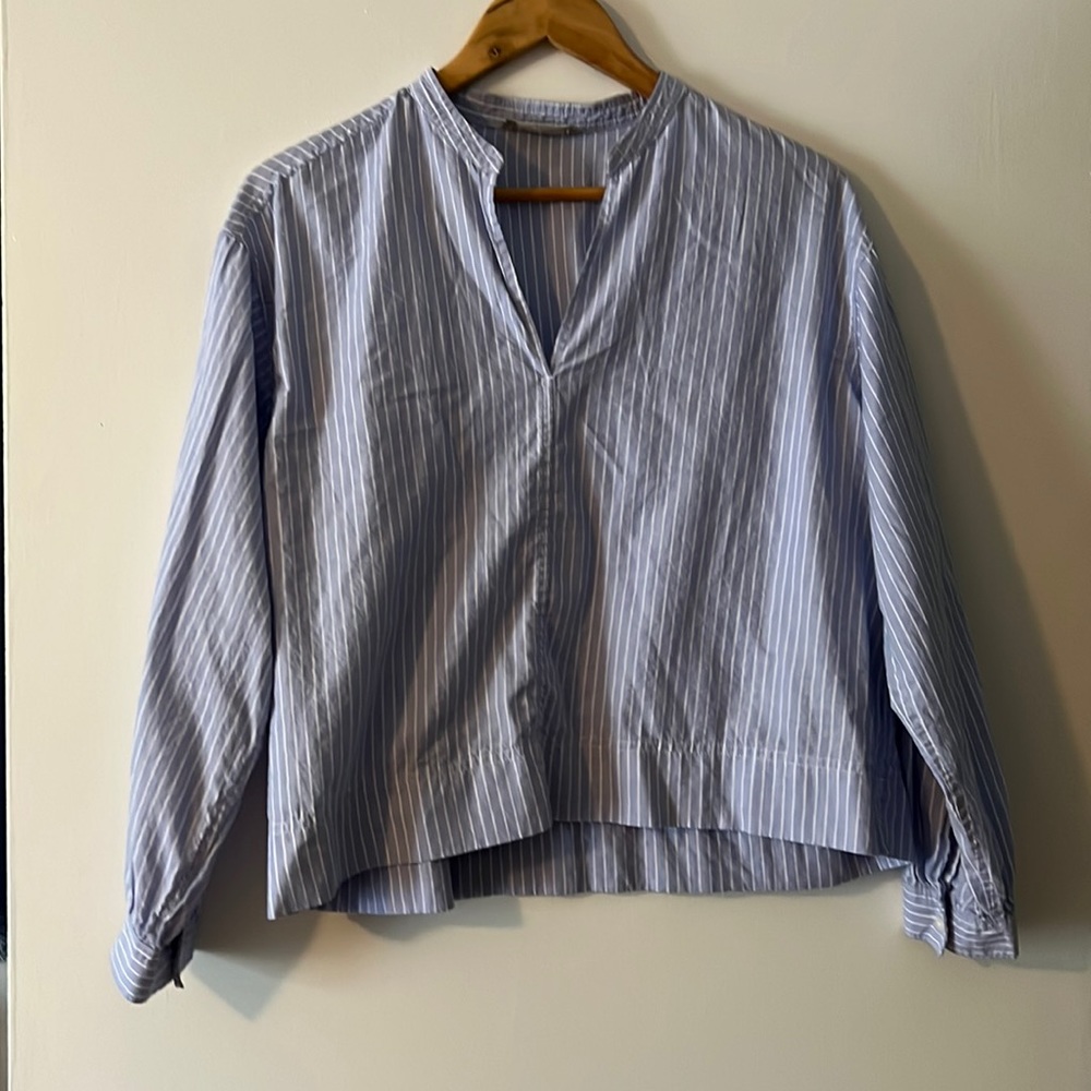 Everlane long sleeved pinstripe shirt, size 6